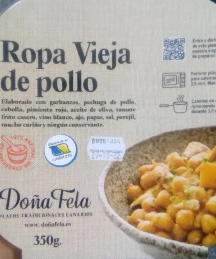 Ropa Vieja de pollo
