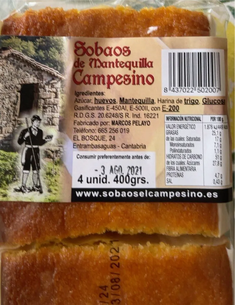Sobaos de mantequilla