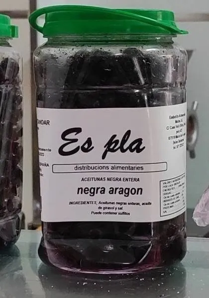 Aceituna negra entera negra Aragón