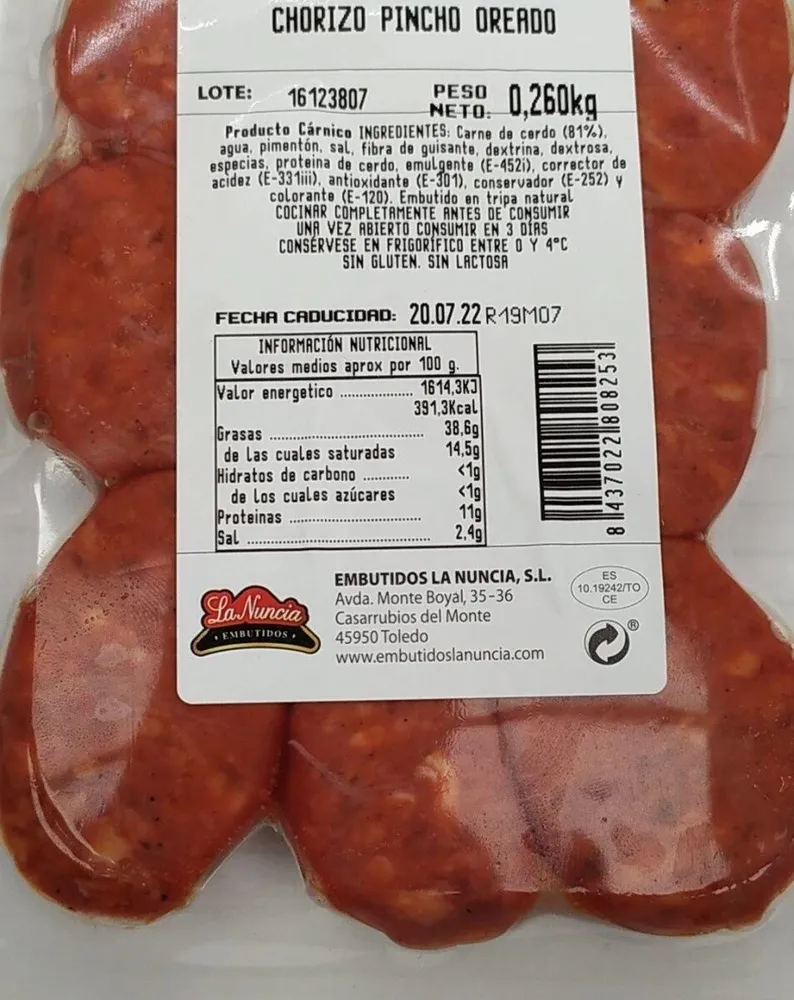 Chorizo pincho oreado