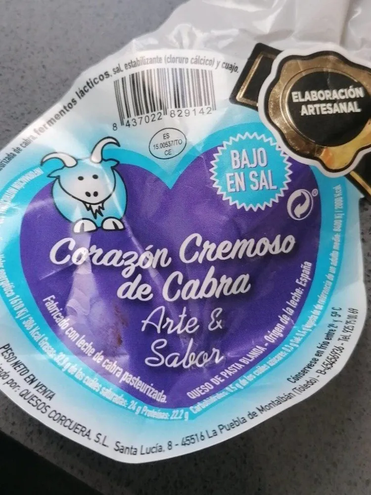 Corazón cremoso de cabra