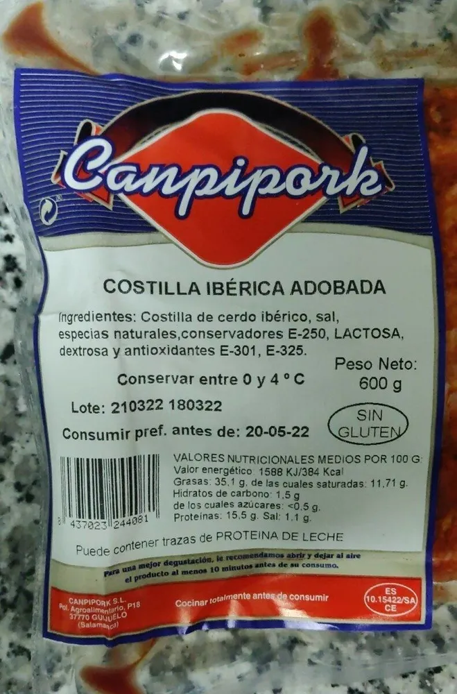 Costilla ibérica adobada