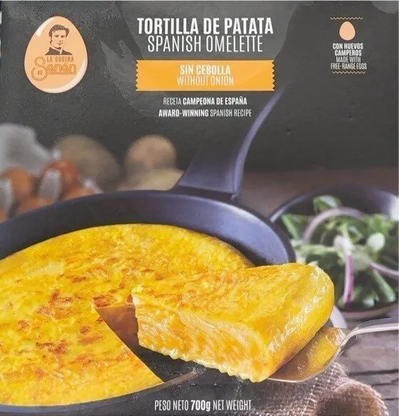 Tortilla de patata sin cebolla