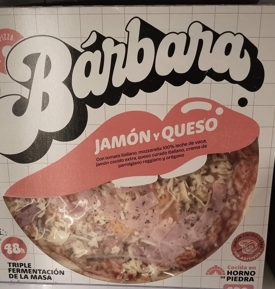 pizza barbara jamón y queso