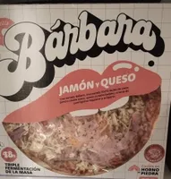 pizza barbara jamón y queso