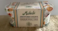 Yogur de iveja y vaca con mermelada de melocotón