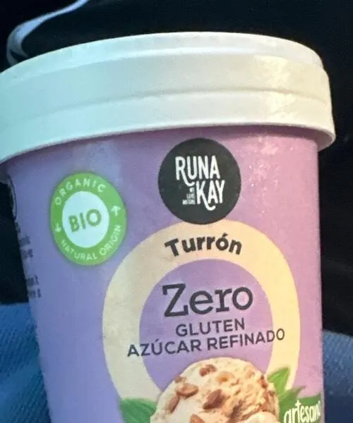 Helado turrón runa Kay bio