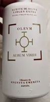 Aceite de oliva virgen extra Aurum Viridi