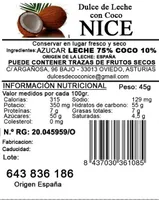 Dulce de leche con coco