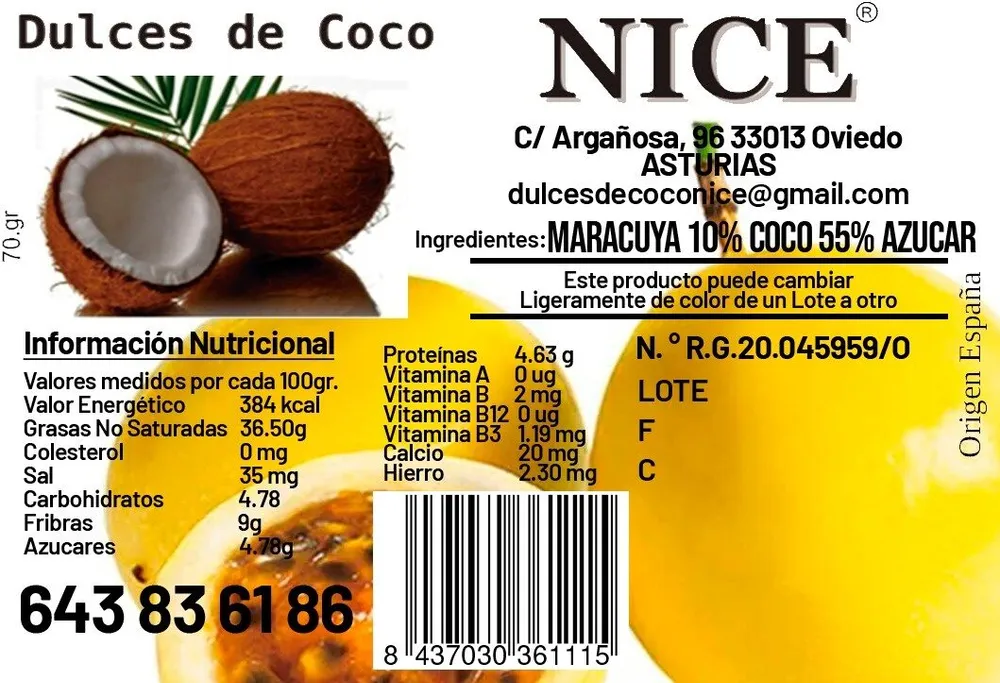 Cocada maracuyá
