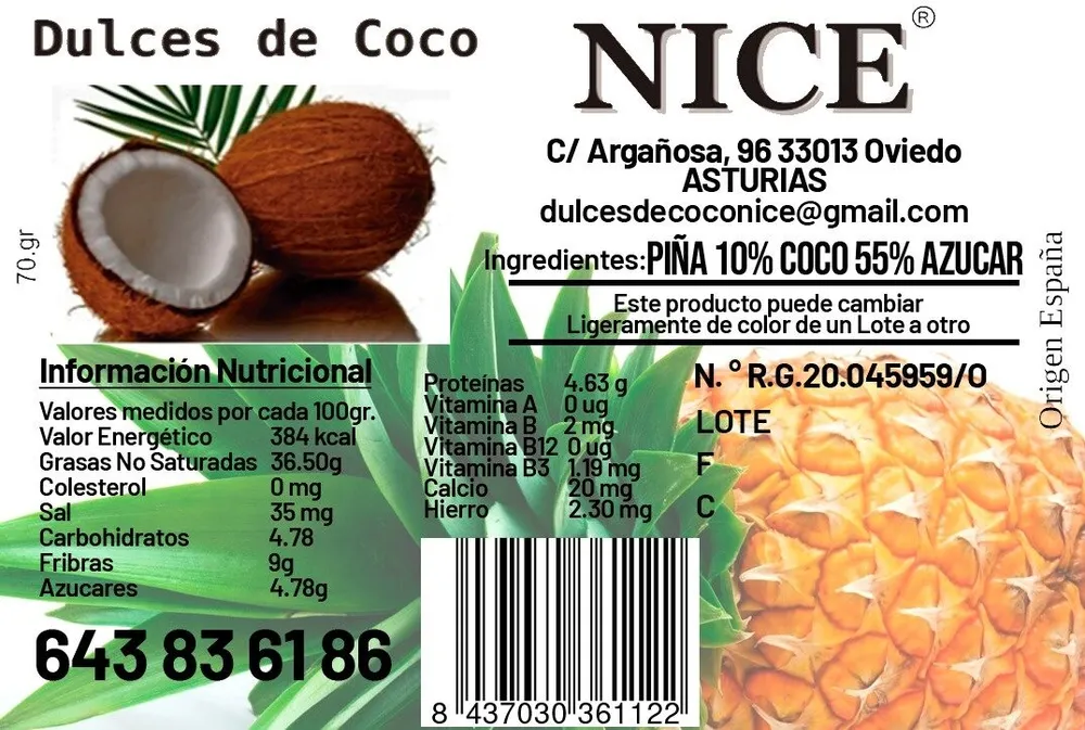 Cocada piña