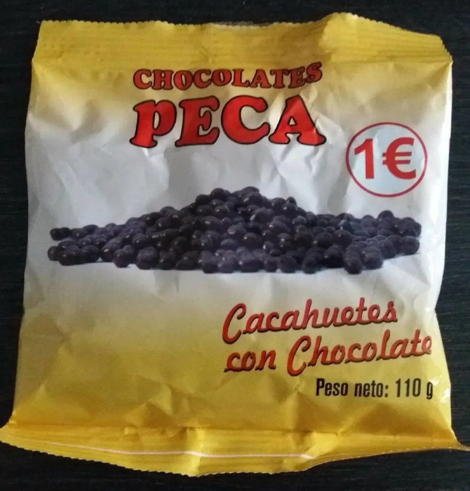 Cacahuetes con chocolate