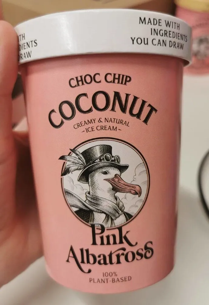Helado vegano de coco