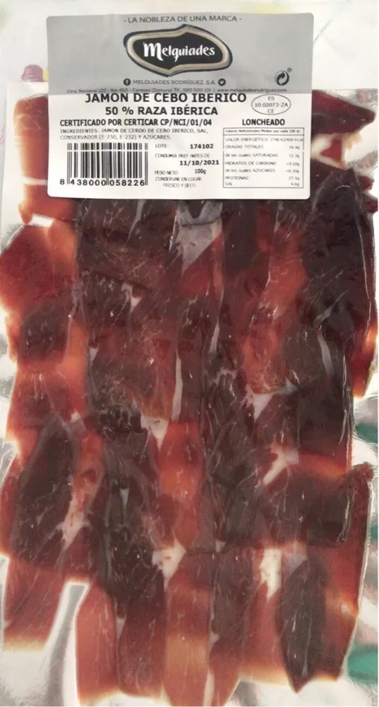 Jamon cebo iberico 50% raza iberica