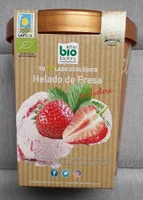 Helado ecológico de fresa sin lactosa