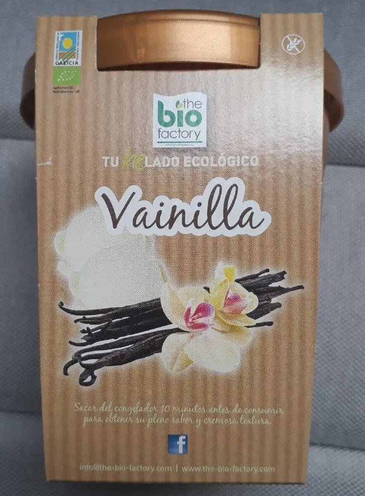 Helado ecológico de vainilla
