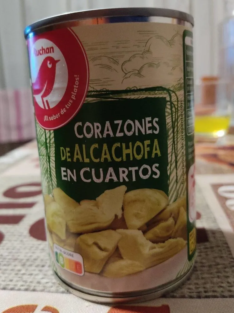Corazones de alcachofa en cuartos
