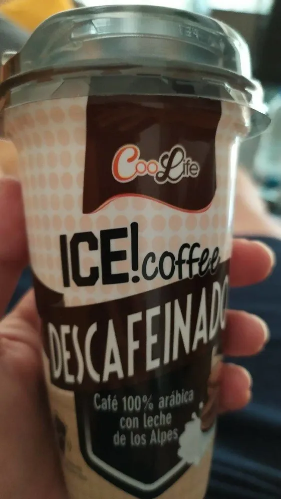 Ice coffee descafeinado