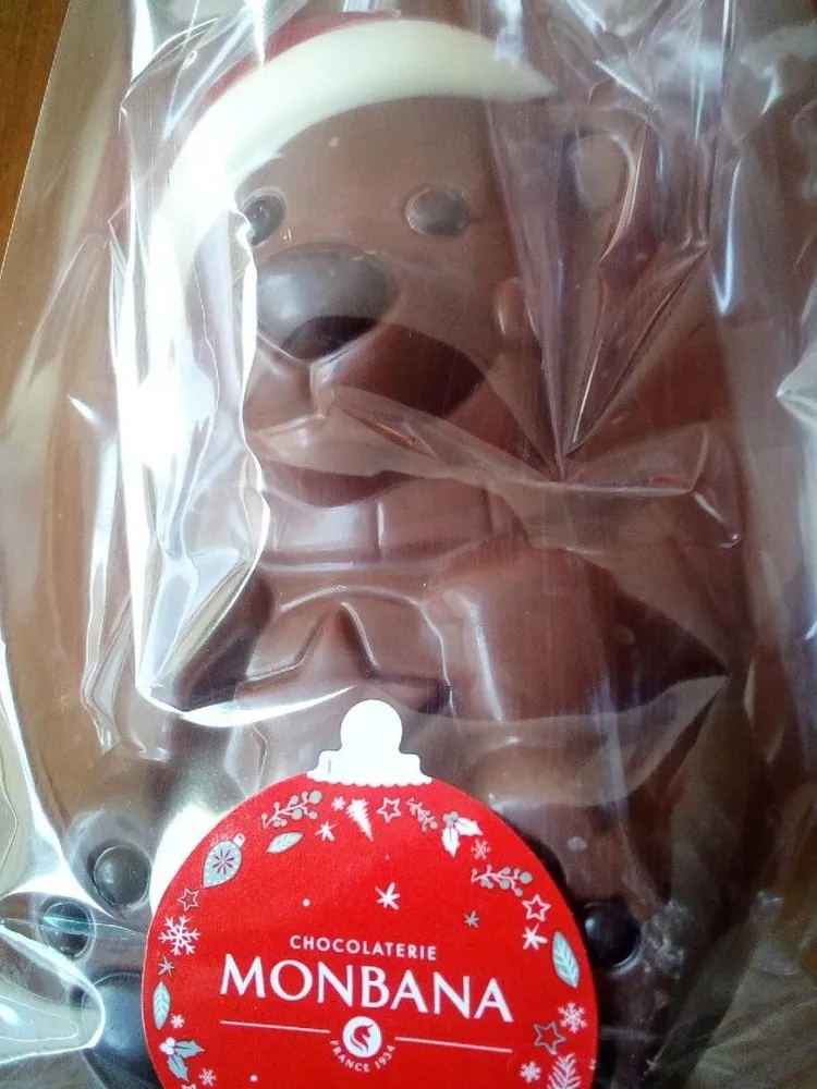 Ours chocolat au lait décoré