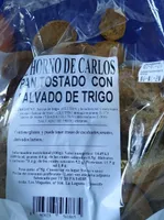 Pan tostado con salvado de trigo