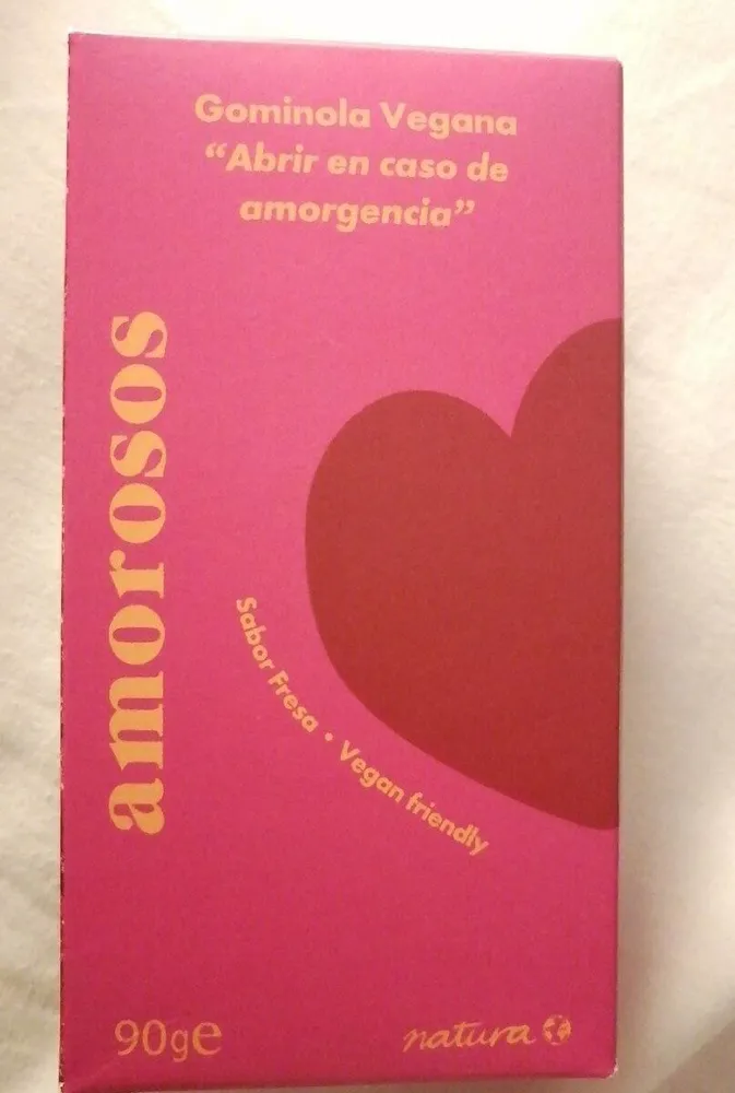 Gominola vegana "abrir en caso de amorgencia"