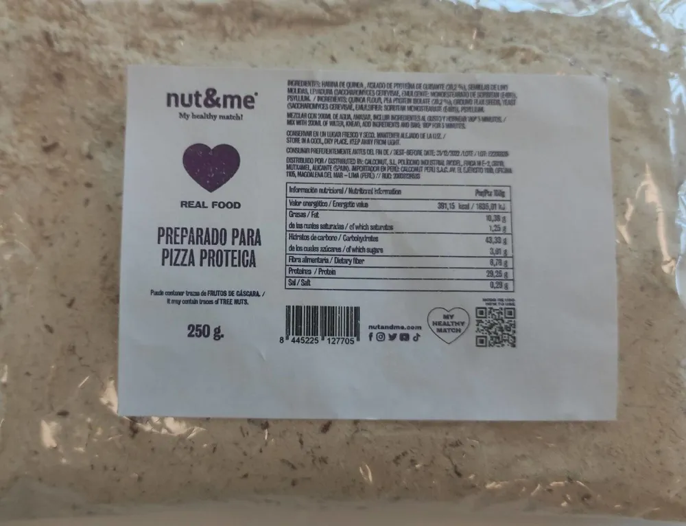 Preparado para pizza proteica