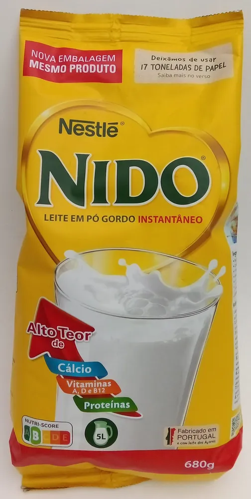 Leite em pó gordo instantâneo