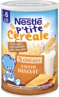 NESTLE P'TITE CEREALE 5 Céréales Saveur Biscuit 415g