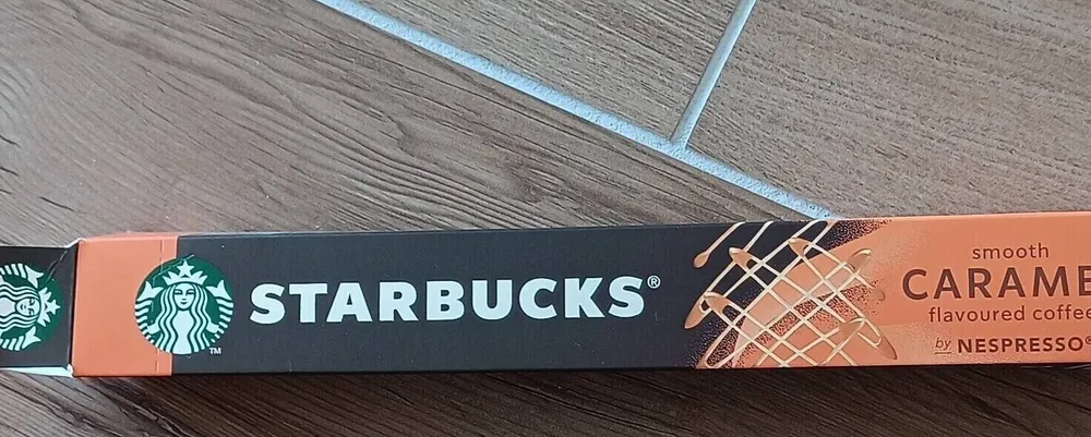 Starbucks caramel flavoured coffee