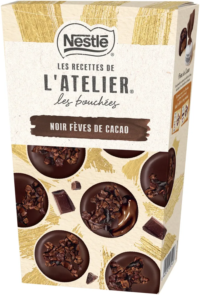 NESTLE L'ATELIER LES BOUCHÉES Noir Éclats de fève de cacao 262g
