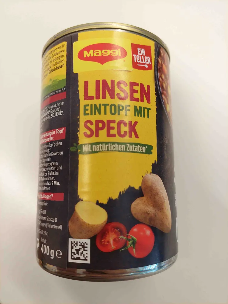Linseneintopf mit Speck