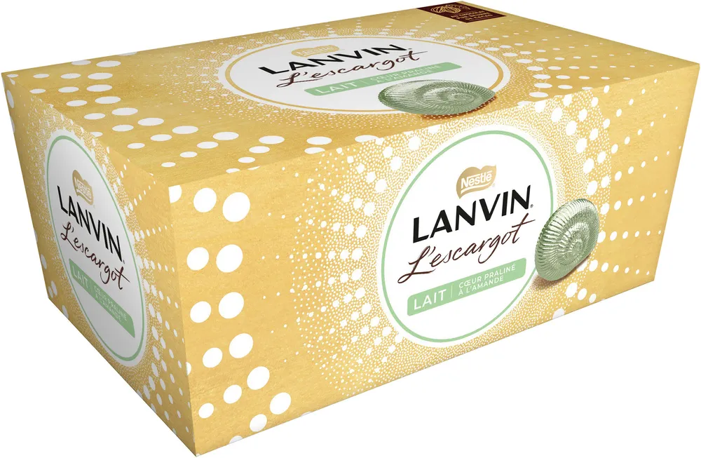 Lanvin escargot lait cœur praliné amande