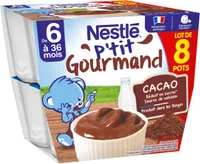 NESTLÉ Ptit gourmand Cacao-8x100g -crème dessert pour bébé dès 6 mois