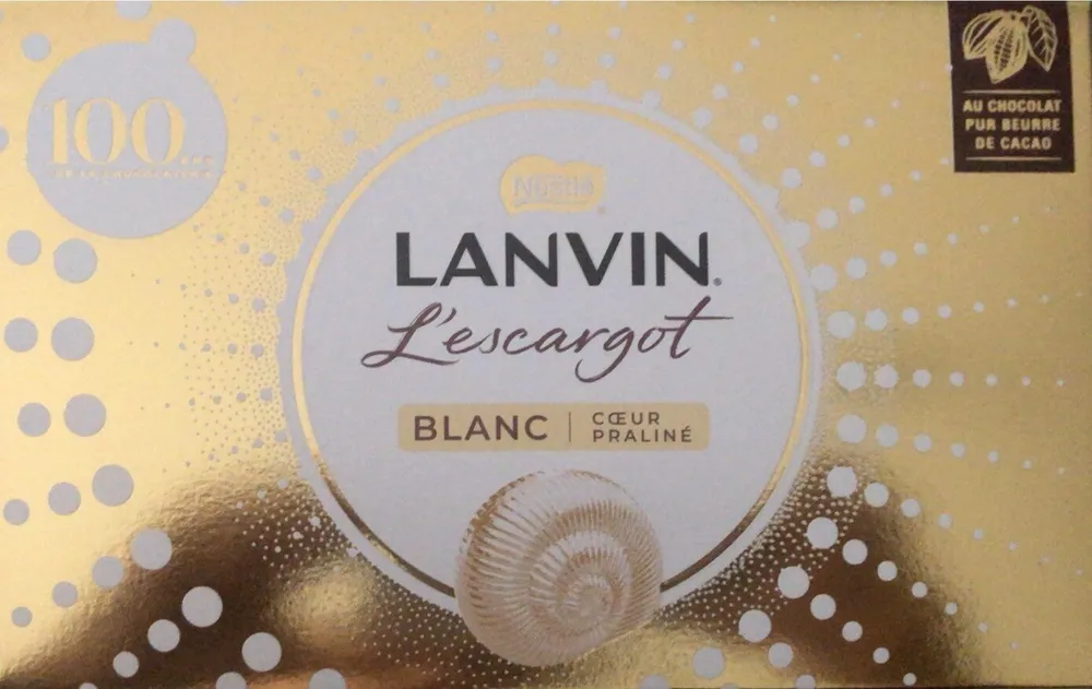 Lanvin L’escargot blanc coeur praliné