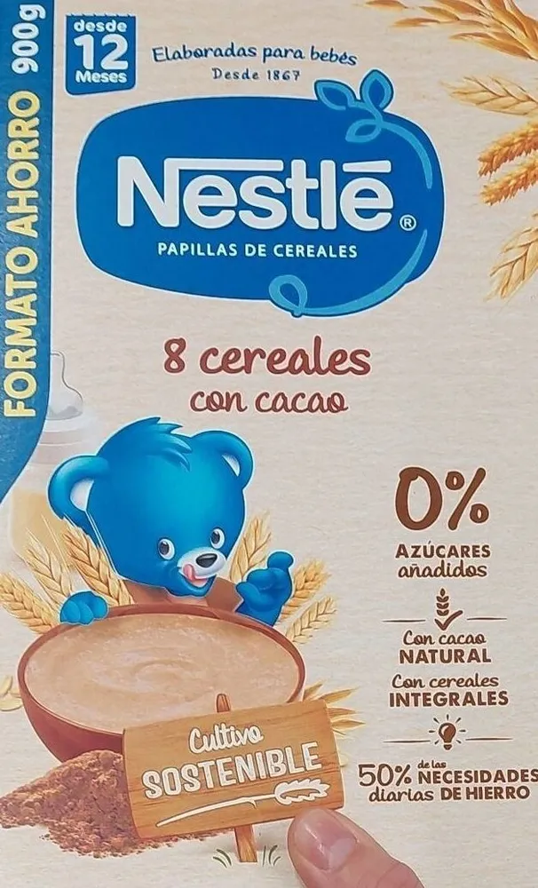 Papilla 8 cereales con cacao