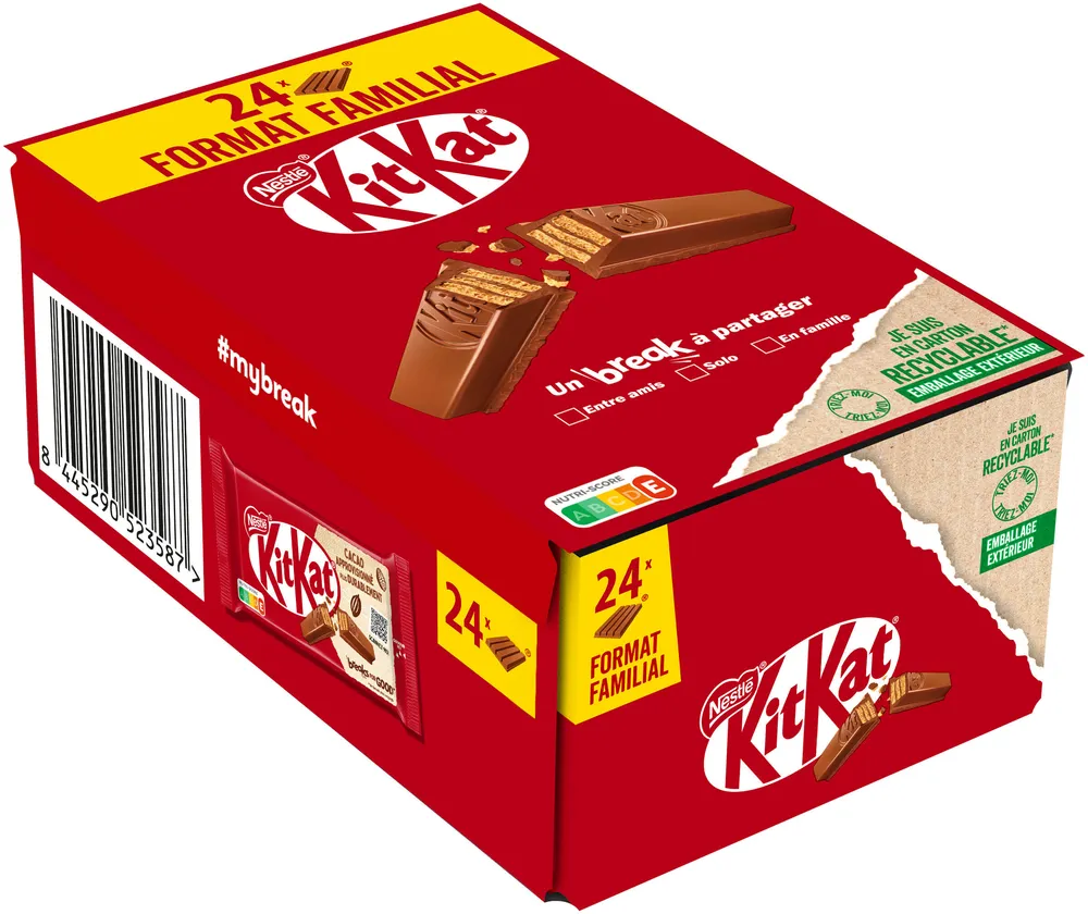 KITKAT 4 Finger Barre au Chocolat au Lait Display 24x41.5g