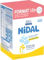 NESTLE NIDAL 1 Lait pour nourrissons 1er âge 2x600g dès la Naissance