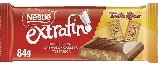 Chocolate relleno de galleta TostaRica