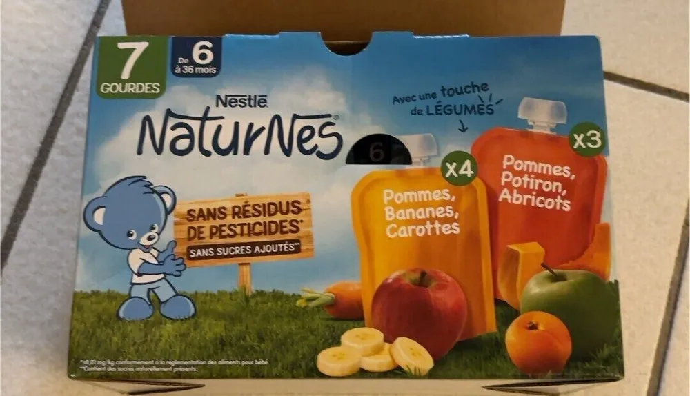 Gourdes de compotes naturnes