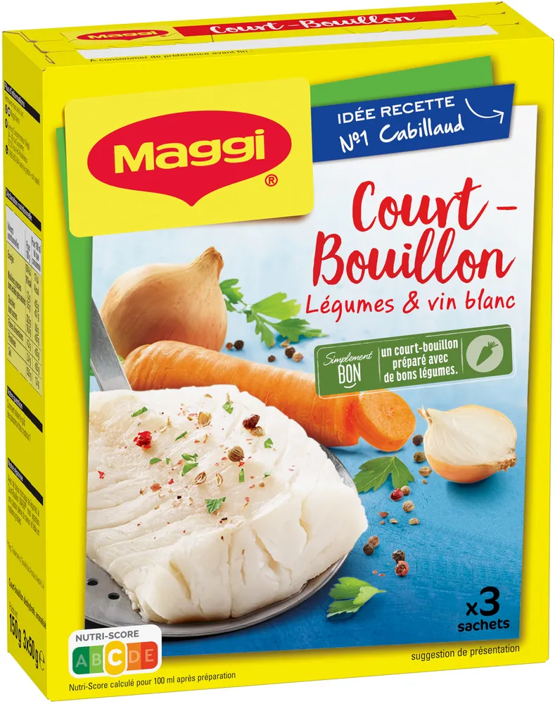 Court bouillon légumes et vin blanc