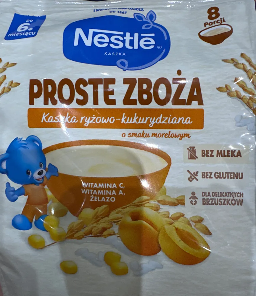 Proste Zboża Kaszka ryżowo-kukurydziana o smaku morelowym