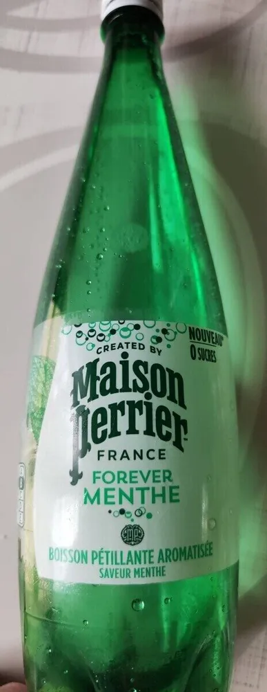 Boisson pétillante aromatisée saveur menthe