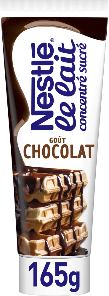 NESTLE Lait Concentré Sucré Goût Chocolat - Tube de 165g