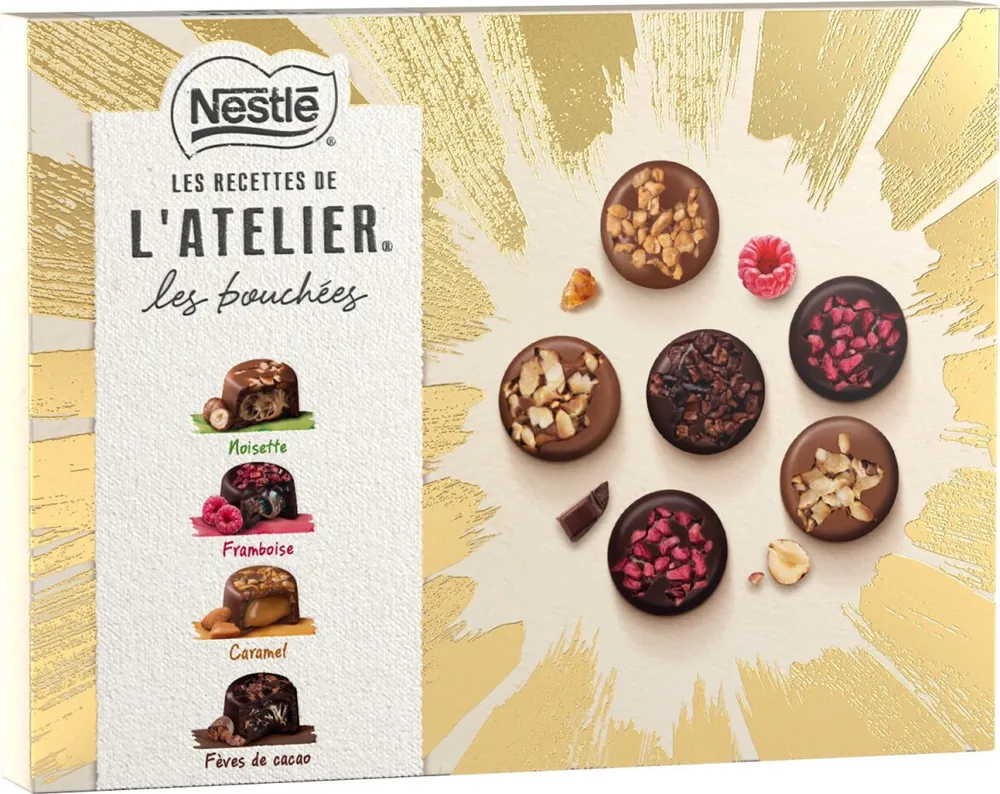 LES RECETTES DE L'ATELIER Les Bouchées Lait et Noir 186g