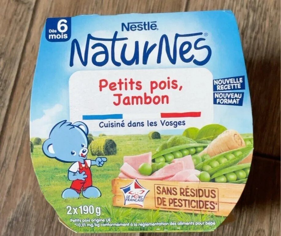 Petits pois, Jambon