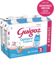GUIGOZ OPTIPRO 3 Croissance Liquide 6x500ml dès 1 an