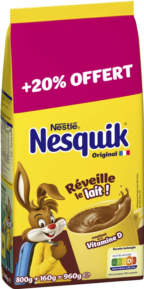 NESQUIK Poche 800g+20% Offert