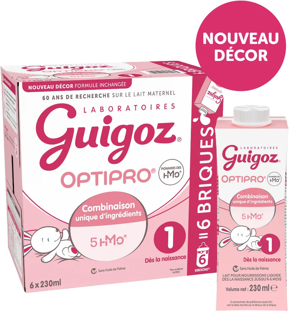 GUIGOZ OPTIPRO 1 Lait infantile 1er âge Liquide 6x230ml dès la naissance