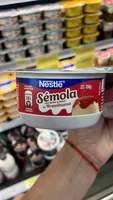 Sémola con leche y salsa de Frambuesa