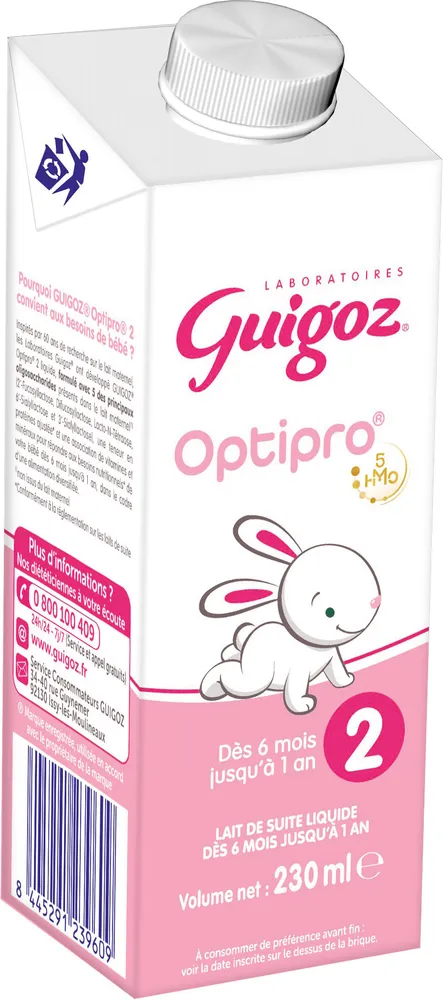 GUIGOZ OPTIPRO 2 Lait infantile 2ème âge Liquide 230ml dès 6 mois